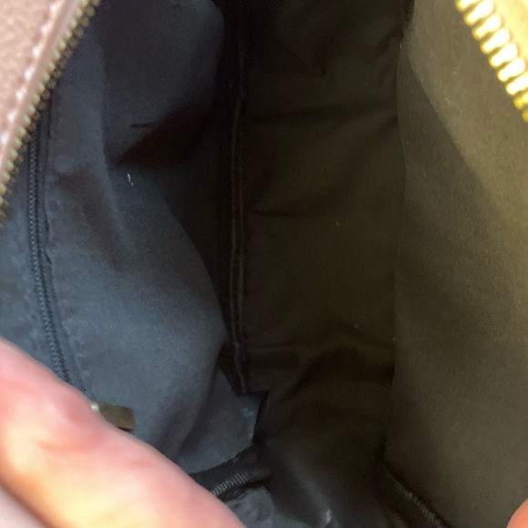 Dusty Pink Faux Leather Small Quilted Backpack NWOT - Picture 8 of 13